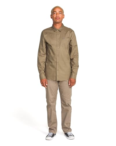 Image of Volcom Men's Long Sleeve Woven Button-up Shirt, Casual Or Dress Shirt for Work & Everyday Wear