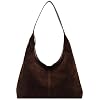 Women’s Trendy Suede Tote Bag Shoulder Bags For Women Fall Underarm Bag Winter Hobo Bag Work Purses Suede Travel Handbag