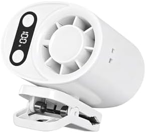 Ventilatore Personale a Clip - 100 Velocità Ricaricabile USB Display Digitale - Ventilatore da Scrivania a Mani Libere | per Tavolo, Borsa, Cintura, Viaggio, Casa, Ufficio, Scuola, Pendolarismo, Passe