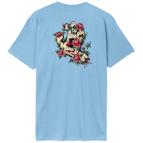 Santa Cruz Screaming Rose Flash T-Shirt, Pacific Blue, L