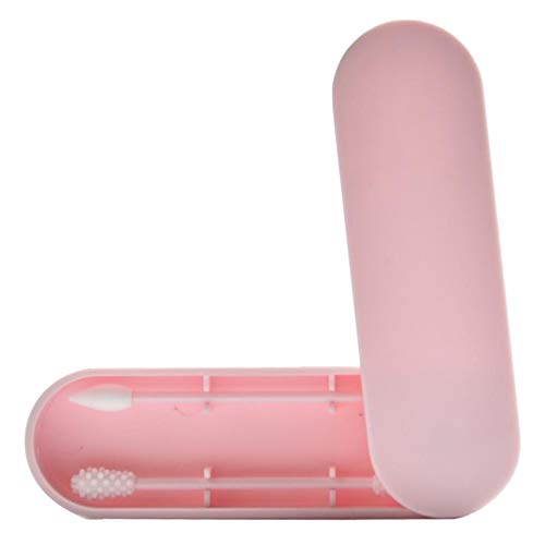 N/ A Reusable Cotton Swab Silicone Cotton Pads Cleaning Ears Cotton Buds (Pink)