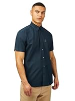 Ben Sherman Men's Signature Oxford Short Sleeve Shirt, Dark Navy, XL