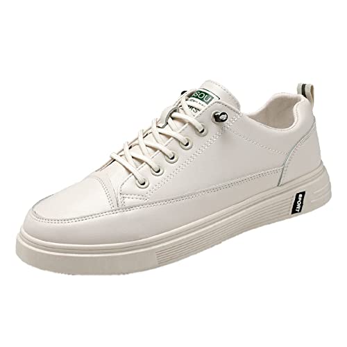 Zapatos casuales de cuero transpirable para hombre, talla L, beige, 41 1/3 EU