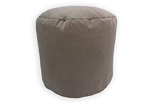 Acomoda Textil - Taburete Redondo, Puff Bajo Acolchado, Resistente y Cómodo. Silla Reposapiés Elástica. Asiento Decorativo...