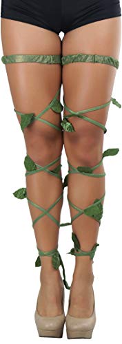 ToBeInStyle Women's Leg Wraps Ravewear Dancewear Elastic Straps Party Garter Music Festivals Costume Accessory Thigh High4