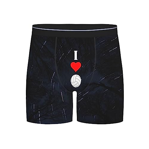 I Heart Love Volleyball Vertical Volleyball Player Gifts Underwear Boxers