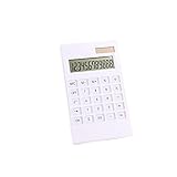 12 x Kristall-Taschenrechner, digital, mit Tasten, Stromversorgung für Solar, Büro, Batterie