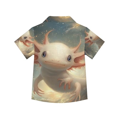 Little & Big Boy's Button Down Hawaiian Shirts Short Sleeve Cool Animal Print Summer Shirt2