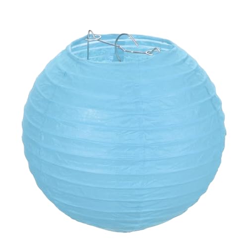 Image of Wanna Party 10 inch Blue Round Paper Lanterns Decorative Hanging Chinese Japanese Paper Lanterns Lamp for Birthday Halloween Wedding Baby Bridal Shower Fall Home Decor Party Decoration