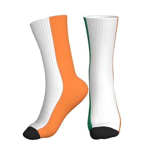 Irish Flag Women Men Mid Tube Crew Socks Athletic Running Socks Sport Wicking Suitable Gym Hiking