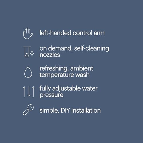 Brondell Bidet Left Hand Bidet Attachment SouthSpa Dual Nozzle - control panel on left side - Dual Positionable Nozzles for front and rear wash, LH-12 - image 3