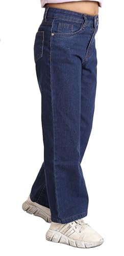 Image of ADBUCKS Stretchable Denim Fabric High Rise Straight Fit Jeans for Girls