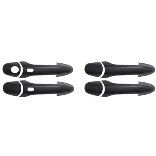 Masquez les rayures : garniture couvercle poignée porte noire mate Revo 2021-2024