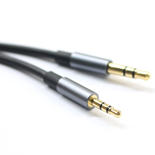 Black 1.5Ft Gold Plated Design 3.5Mm Male To 2.5Mm Male Car Auxiliary Audio Cable Cord Headphone Connect Cable For Apple, Android Smartphone, Tablet And Mp3 Player #TOP3