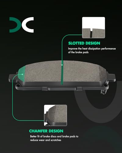 Image of SCITOO D855 D865 Brake Pads Sets Front Semi-Metal & Rear Ceramic Replacement For Acura MDX 2003-2006