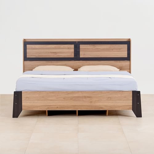 Image of Home Centre Helios Amberly King Bed |Engineered Wood King Bed| (Brown) |1 Year Warranty