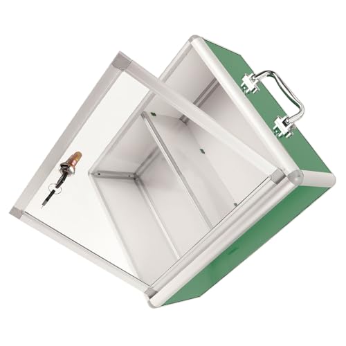 BESTonZON Gabinete de Medicina Montado Pared Mediano Caja Segura Puerta Transparente Compartimentos Múltiples para Organización Fácil Instalación para Hogares y Lugares Públicos