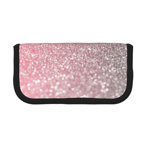 Scintillante Astuccio per matite per in per penne a matita di grande capacità rosa tela oro