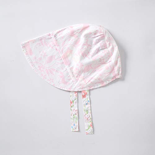 Vivobiniya Toddler Girl Lovely Flounce Knit Hats Baby Bonnets Newborn Baby Hats 0-8y (as1, Age, 0_Month, 3_Months, White(Spring/Summer))4