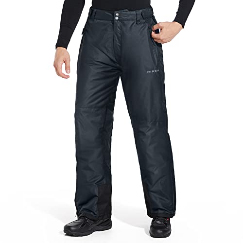 HISEA Herren Skihose 3M Thinsulate Isolierte Schneehose Winter Snowboard Hose Herren Outdoor Wandern Arbeitshose, marineblau, XX-Large Kurz Cover
