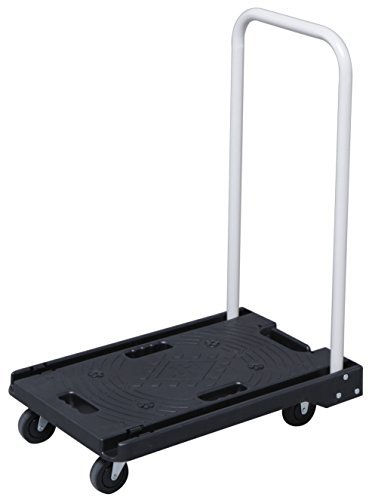 アイリスプラザ 台車 折りたたみ ブラック 耐荷重 100kg コンパクト 軽量 静音 キャスター付き スッキリ収納商品画像