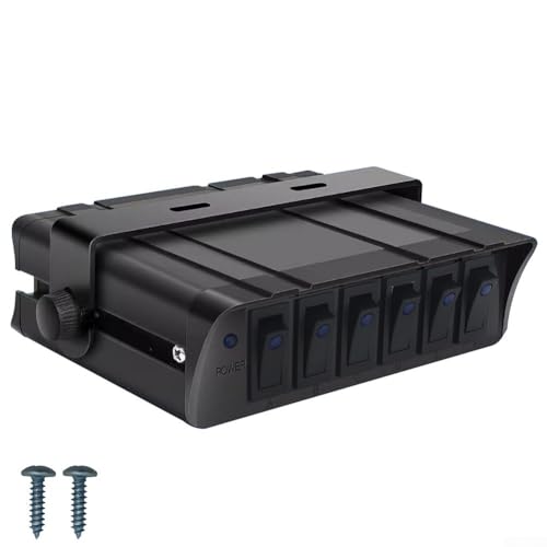 Panneau 6 interrupteurs 12V 40A avec fusible pour camping-car