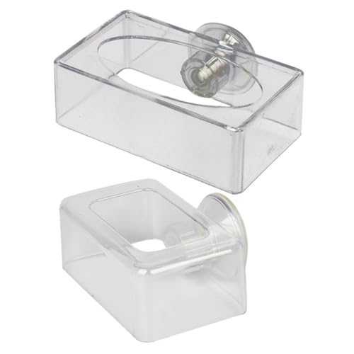 COSMEVIVI Multi-Purpose Aquarium Feeder 2pcs Acrylic Feeding Circles Fish Tank Ring Prevents Food Scattering