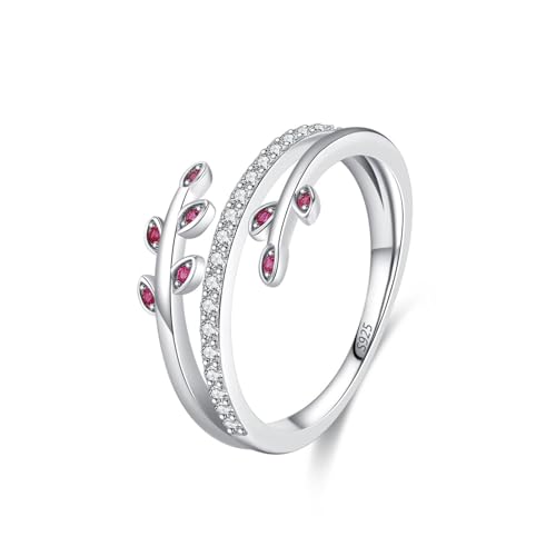 Alliance zircone cubique ronde et argent 925 blanc rouge de haute joaillerie