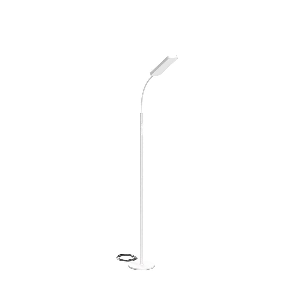 OUTON Lampada da Terra LED Dimmerabile, 12 W/1200 LM, Moderna | Lampada da Lettura Regolabile con 4 Temperature di Colore, Telecomando e Controllo Touch, illuminazione per Soggiorno, Bianco