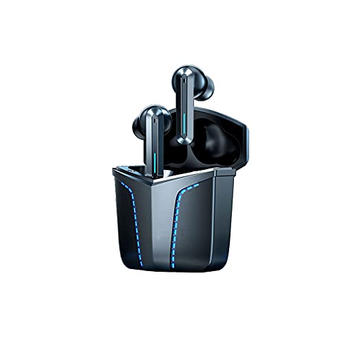 Headphones Wireless Bluetooth with Microphone Noise Cancelling Gaming Earbuds Low Latency Stereo Earphones with Charging case