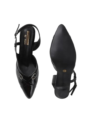Image of SilverArrow womens Crown Boo Fashion Sandals|Stiletto Heel Sandals With Buckle Closure|Suitable For All Occasion