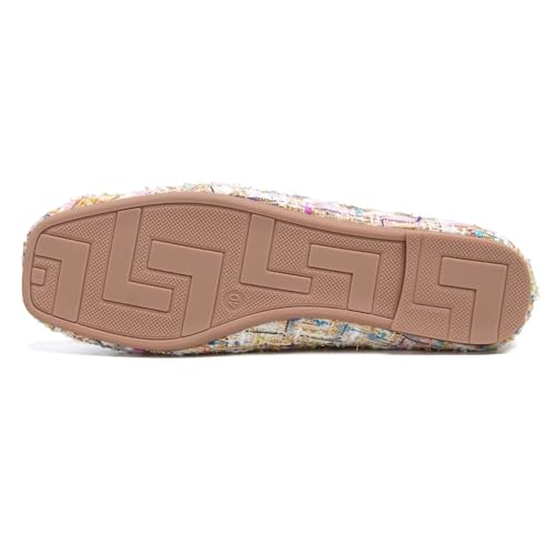 Image of ChaiRong Zhou Women Square Toe Ballets Flats Comfort Slip On Walking Shoes for Driving