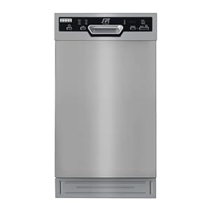 SPT SD-9254SSA 18″ Wide Built-In Stainless Steel Dishwasher w/Heated Drying, ENERGY STAR, 6 Wash Programs, 8 Place Settings and Stainless Steel Tub
