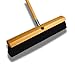 Bon Floor Broom 18 in. with 3 in. Black Horsehair Bristles and 5 ft. Wood Handle for Dry Sweeping Smooth Floors