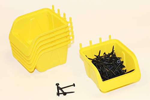 Wallpeg Pegboard Bins Garage Organization - 12 Pack Kit Pb-8 - Peg Board Tool Organizer - Organize Hardware, Accessories, Attachments, Workbench, Garage Storage, Craft Room, Tool Shed, Hobby Supplies #TOP1