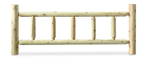 Castlecreek Cedar Log Queen Bed With Headboard And Footboard, Rustic Natural Unfinished Wooden Bed Frames #TOP1