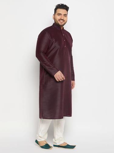 Image of Vastramay Plus Men's Silk Blend Kurta Pyjama Set