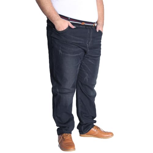 AHMXYG Herren Jeans Übergröße Jeanshose Männer Hohe Taille Stretch Stonewashed Denim Lange Jeanshose Freizeithose mit Kordelzug (Schwarz, 5XL) AHMXYG Herren Jeans Übergröße Jeanshose Männer Hohe Taille Stretch Stonewashed Denim Lange Jeanshose Freizeithose mit Kordelzug (Schwarz, 5XL)