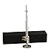 Seawoo Dselvgvu Copper Miniature Flute with Stand and Case Mini Musical Instrument Miniature Replica Dollhouse Model Mini Flute Home Ornament (5.39inch Silver Flute)