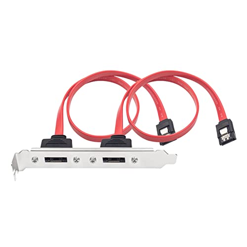 Adaptador cable esata a sata con cobertura PCI y doble puerto