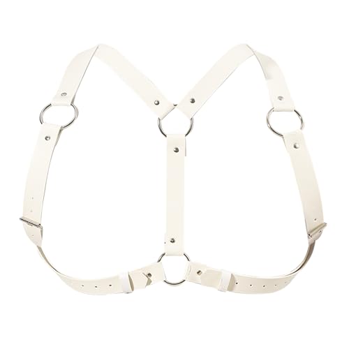 Image of Mens Body Chest Belt Harness PU Leather Supporters Adjustable Shoulder Strap Sexy Party Cosplay Costume