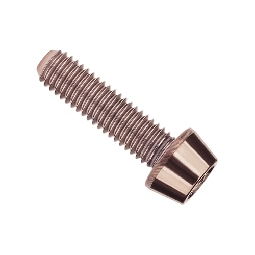 Image of Titanium Ti Bolt M5x9 16 18 20 25 30 35 40 45 50 55 60mm Tapered Head Screws Pack of 4 (M5x20mm, Bronze)