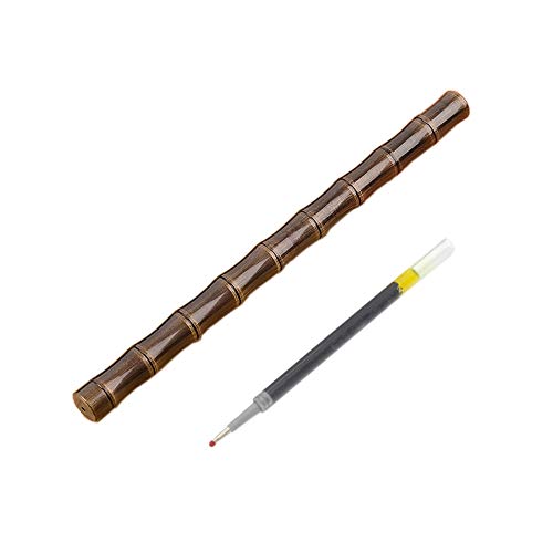 EKLOEN Bamboo Joint Solid Brass Pen, Bronze-coloured Sign Signature Pen Ballpoint Pen(01905B)