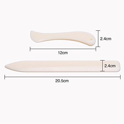 Paper Creaser Set Bone Folder Scorer Crease Marker for Paper Crafts, Card Making, Office Supplies and Handmade Books Bookbinding, 2 Pieces