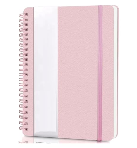 Cahier à spirale ligné rose pour organiser votre journal intime ou vos cours d'école