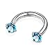 Wycian Septum Nose Rings for Women, Silver Nose Ring for Women 4PCS Cubic-Zirconia Stainless Steel C Shape Cubic Zirconia Colorful 1.2MM for Women Jewelry