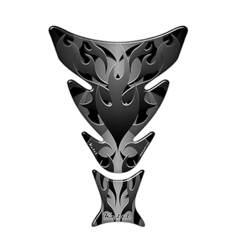 Keiti バイク用タンクパッド ブラック フレイムデザイン・傷防止 KT8040