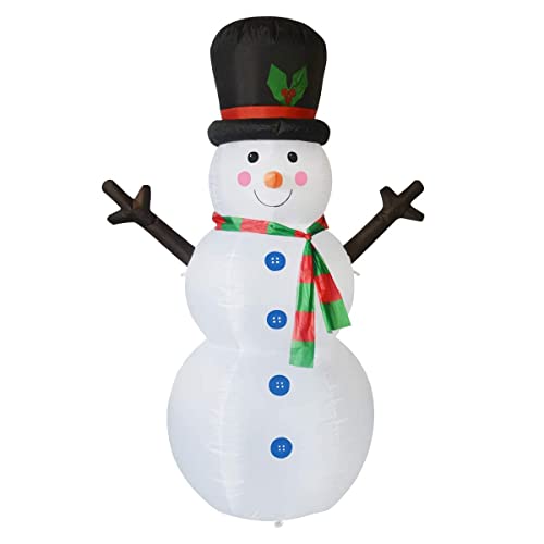 GOOSH 6 FT Inflatable Outdoor Snowman Holiday Decoration Blow Up Snowman with Branch Hand for Yard, Garden, Indoor & Outdoor Parties