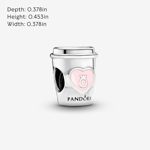 PANDORA Take a Break Coffee Cup Charm - Compatible Moments - Sterling Silver Charm - Gift with Gift Box 5