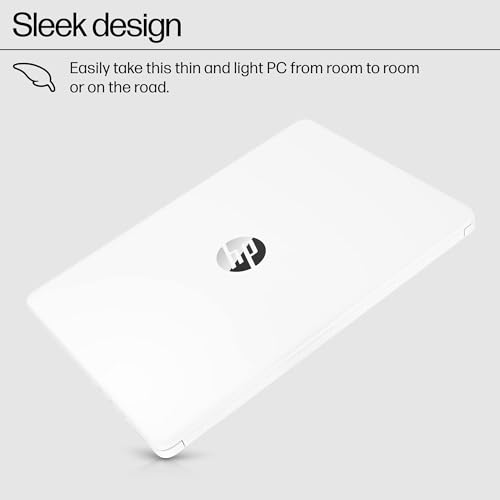 Image of HP 14 inch Laptop for Student Business, Intel CPU, Light & Slim, Fast, 1-Year Office 365, 16GB RAM, 64GB eMMC, with Portable Accessories, 4K Graphics, Windows 11S, Snowflake White